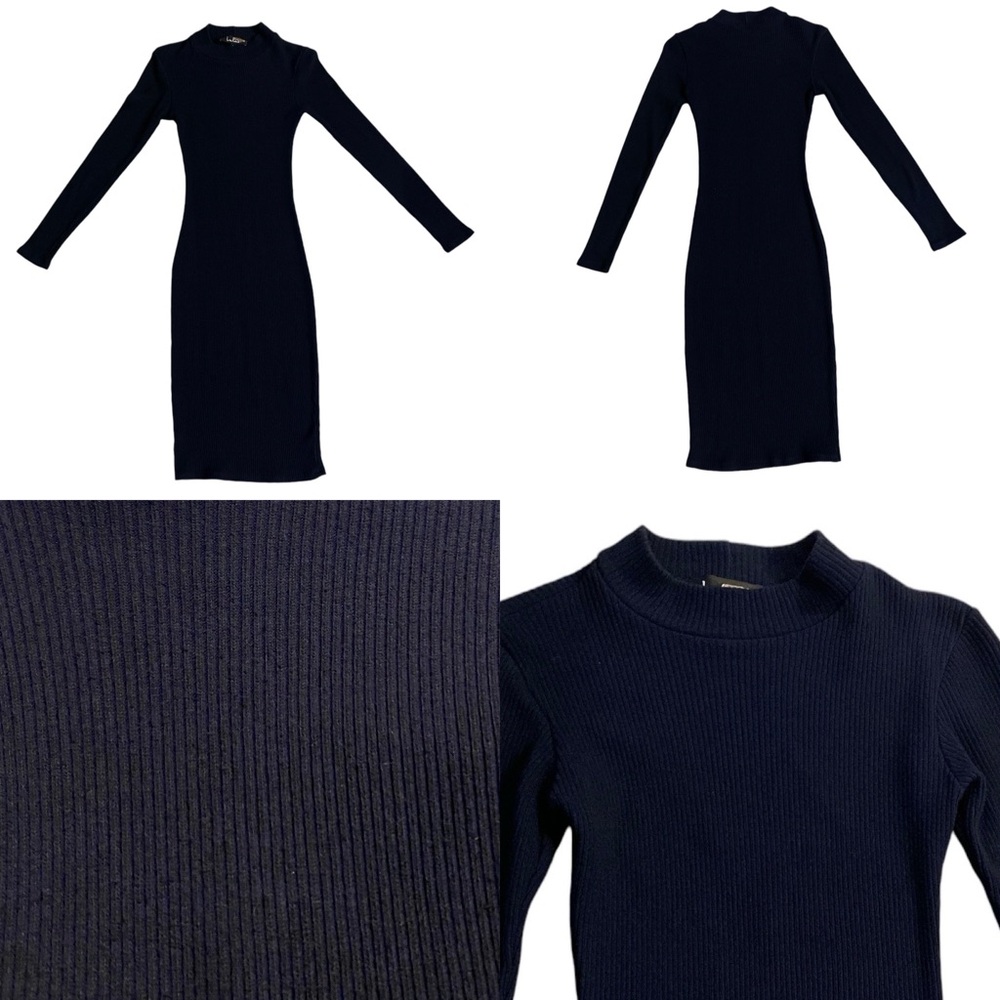 Lulu's Navy Long Sleeve Dress